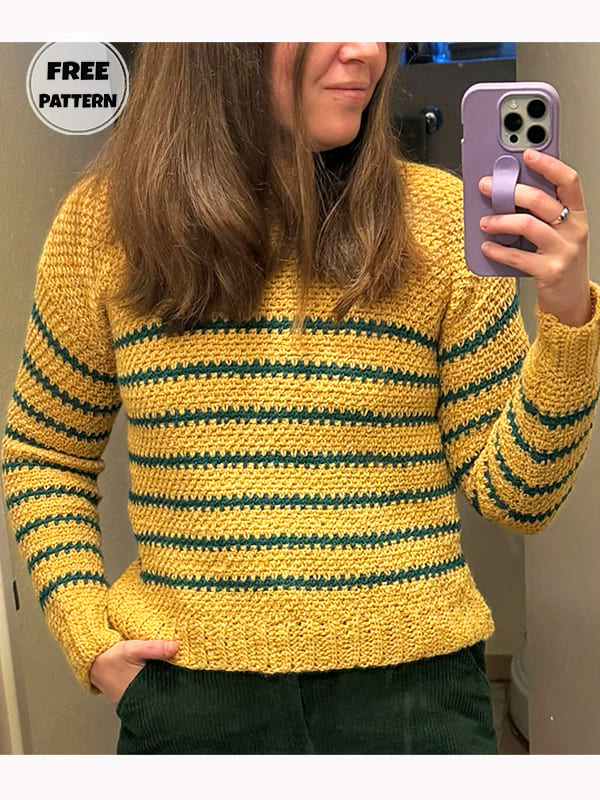 Crochet Striped Sweater Pattern