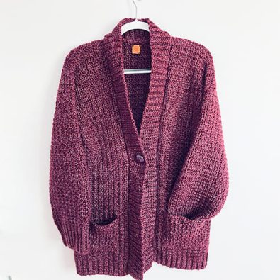 waffle-stitch-long-crochet-cardigan-free-pattern