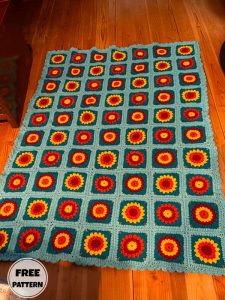 Granny Squares Crochet Blanket Pattern Free PDF